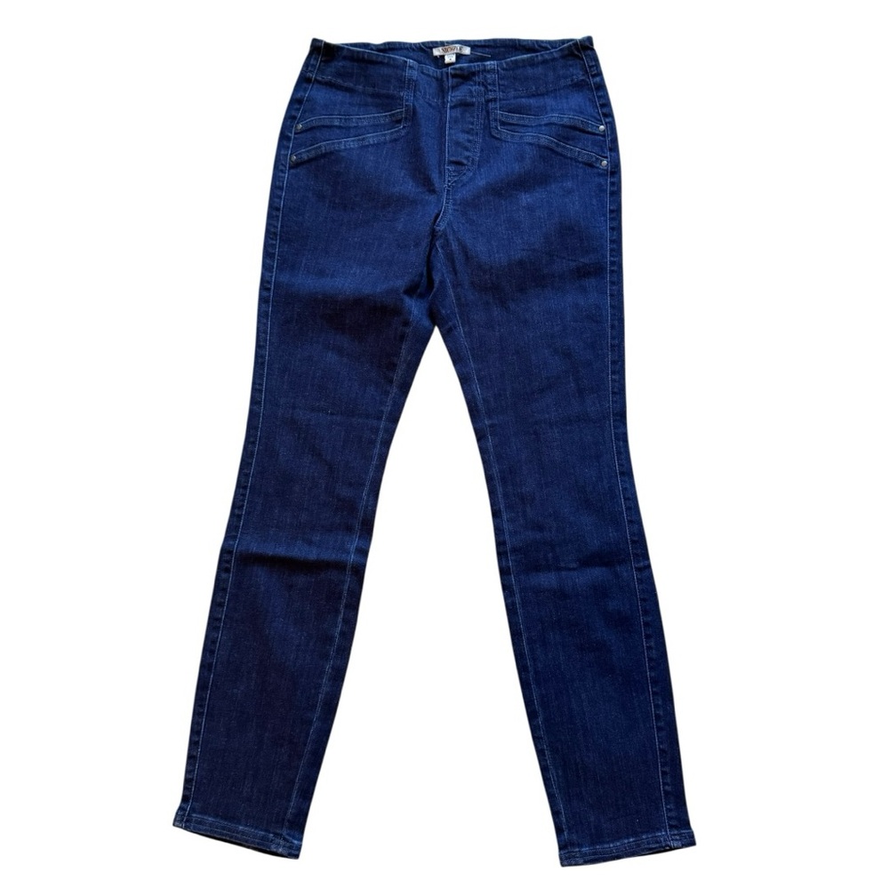 NIC + ZOE Atlas Indigo Pull On Jeans Size 4 NWT Stretch Slim Straight